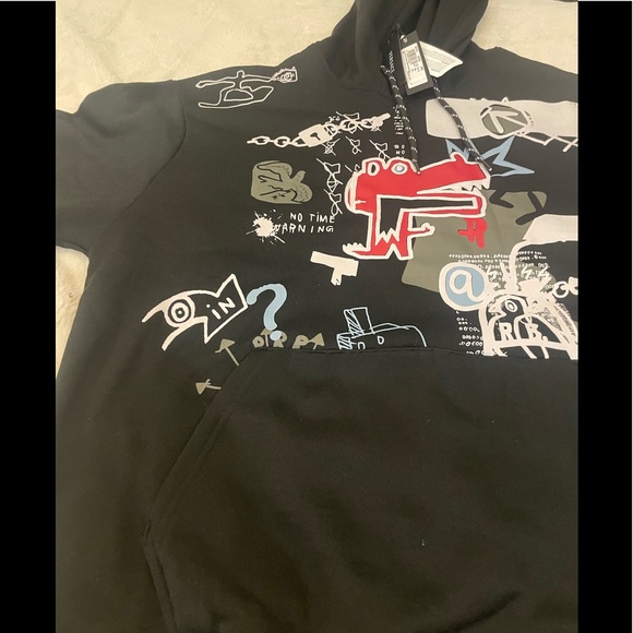 Versace Mens Graphic Print Cotton Hoodie Sz XL - Picture 6 of 11